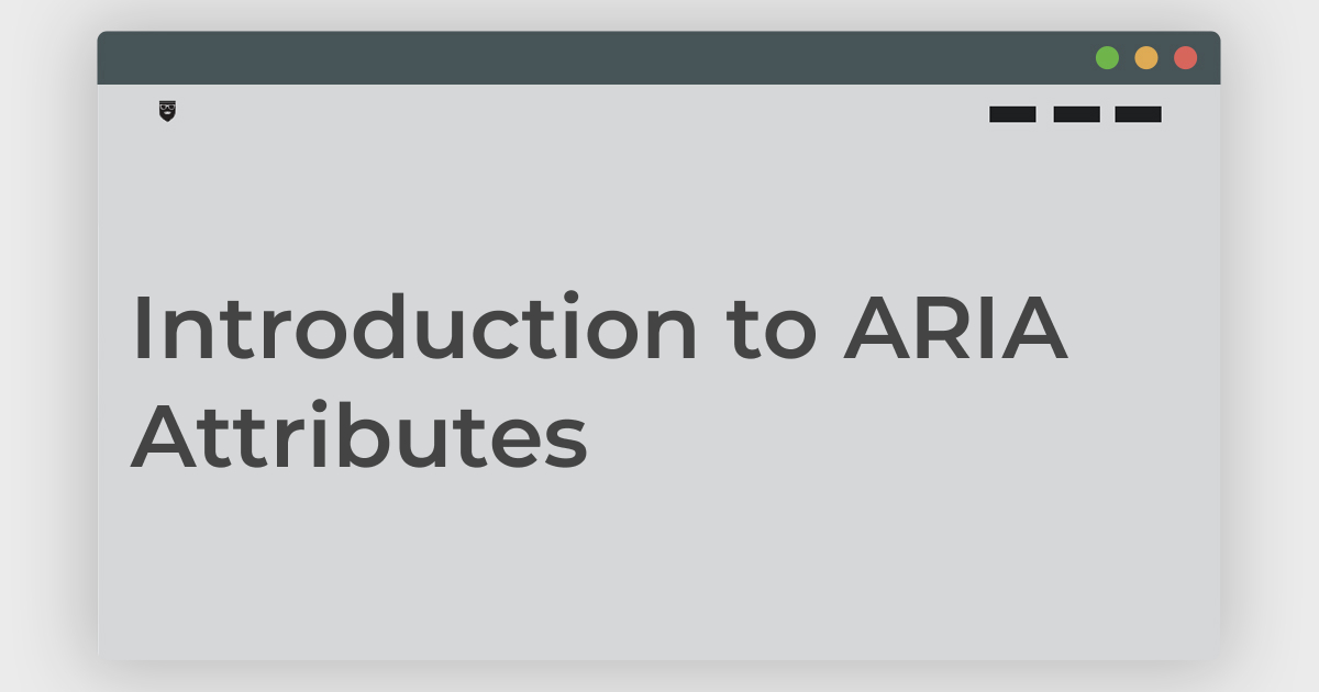 Introduction to ARIA Attributes Magnificode