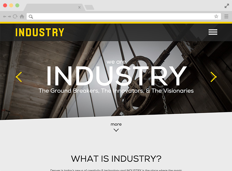 Industry Website Screenshot.